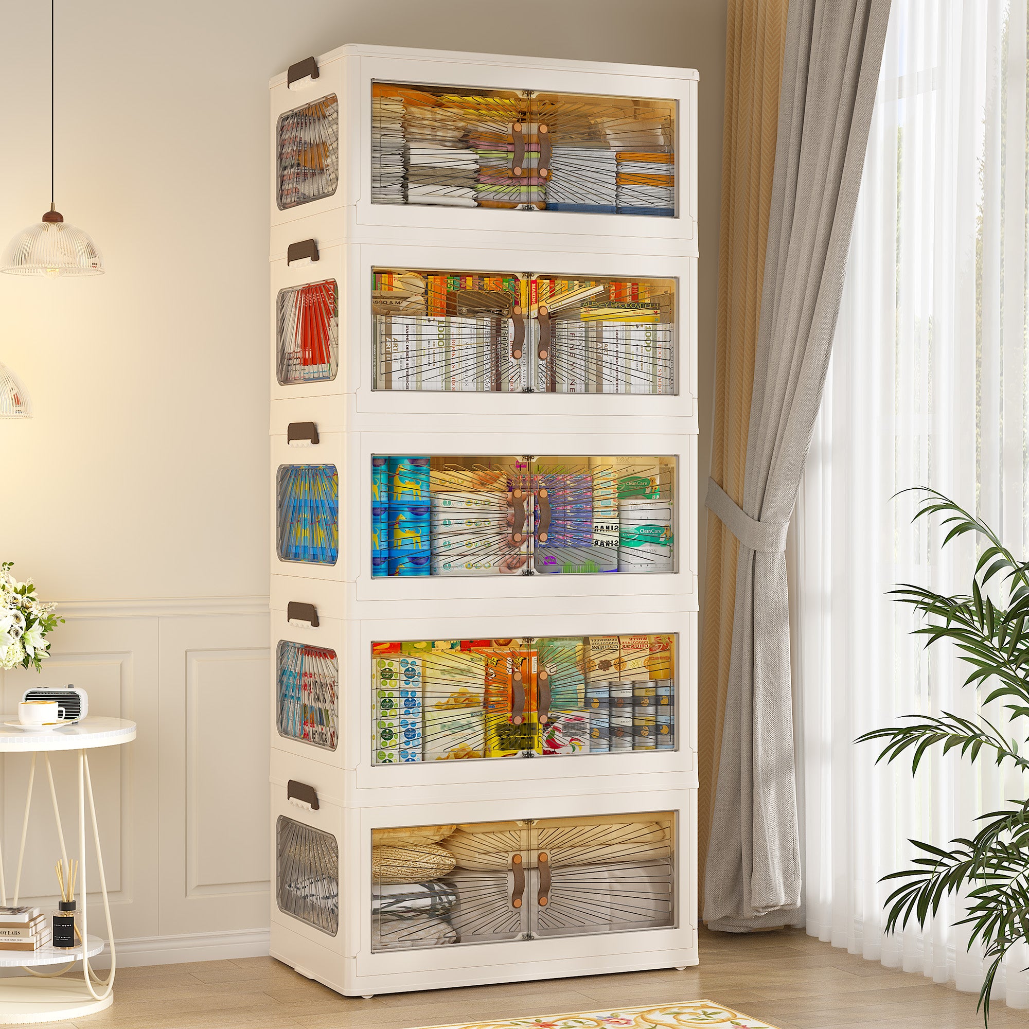 Plastic Storage Bins with Lids，stackable storage bins on Wheels