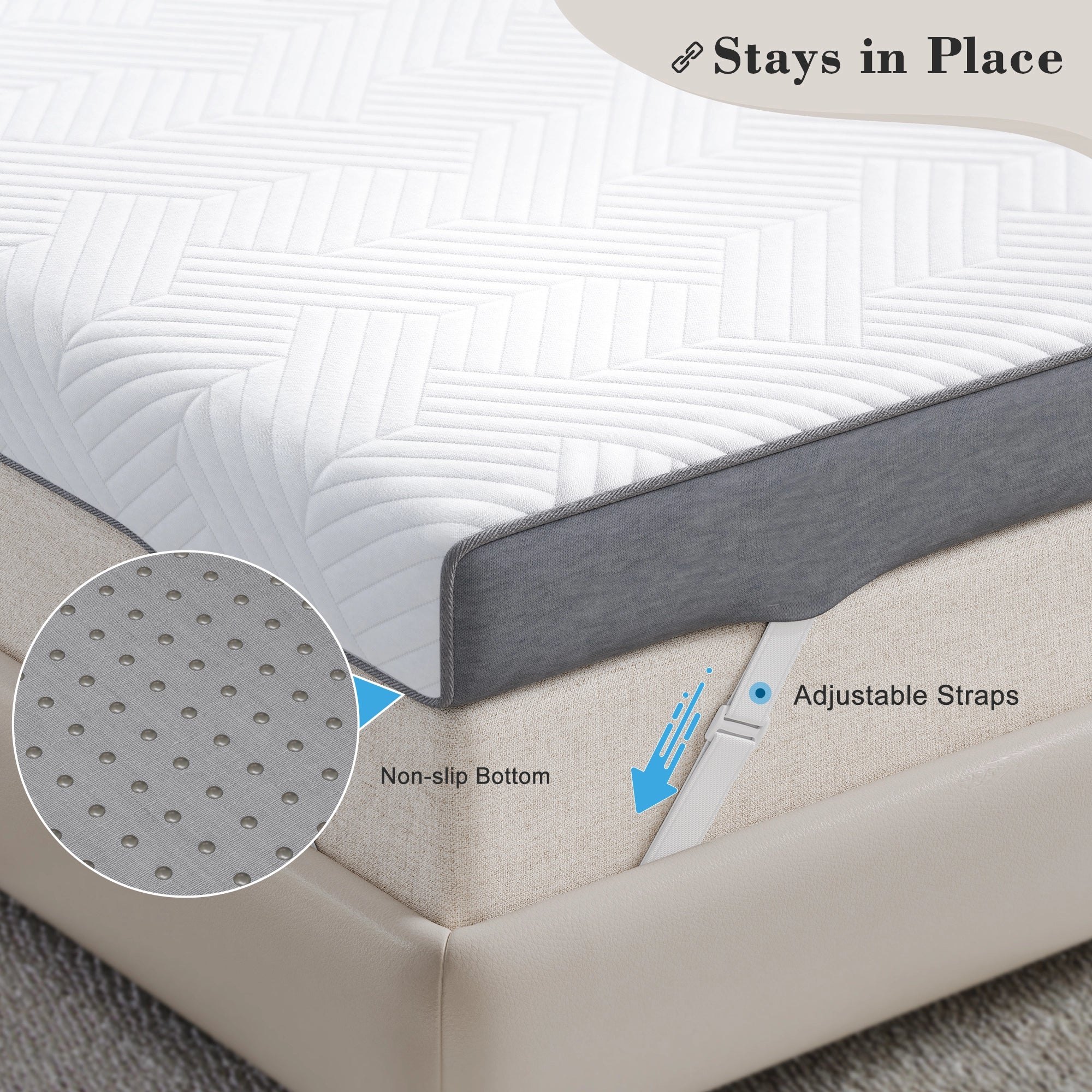 Snhomee 4"/3" Cooling Gel Memory Foam Mattress Topper – Pressure Relief for College Dorm & Home Use, CertiPUR-US & OEKO-TEX Certified