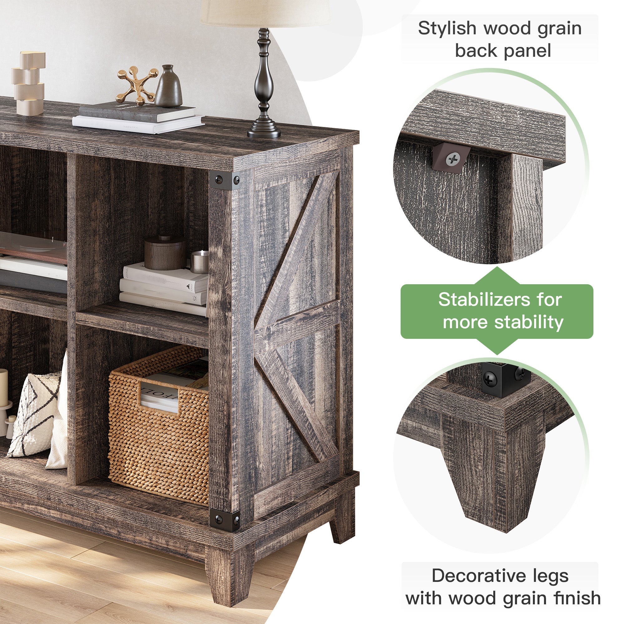 Modern 8-Cube Storage Shelf Organizer - Multipurpose Bookcase & Display Shelves for Living Room, Bedroom, Office-Black Oak-snhomee