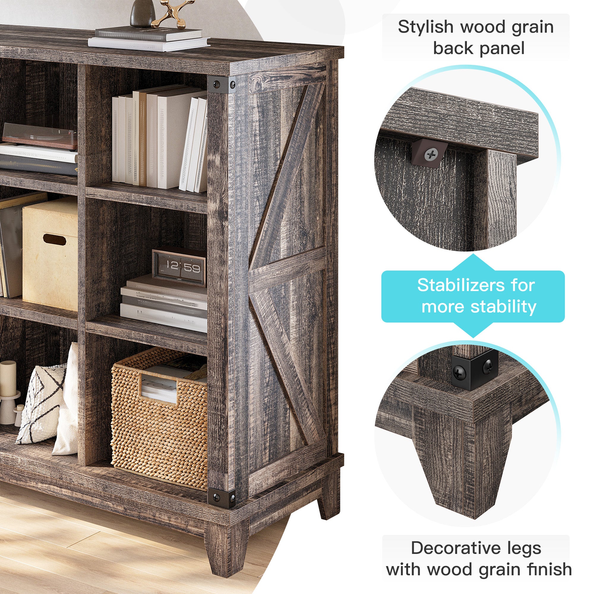 9 Cube Storage Organizer and Shelf, Bookshelf with Storage, Cube Shelf for Bedroom and Home Office-White-snhomee