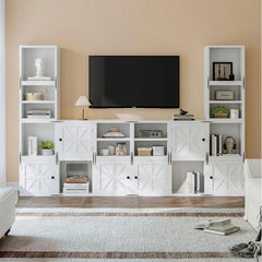 Snhomee Modular Cube Storage Organizer with Doors, Stackable DIY Bookshelf & Multi-Purpose Display Unit