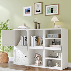 Snhomee Modular Cube Storage Organizer with Doors, Stackable DIY Bookshelf & Multi-Purpose Display Unit