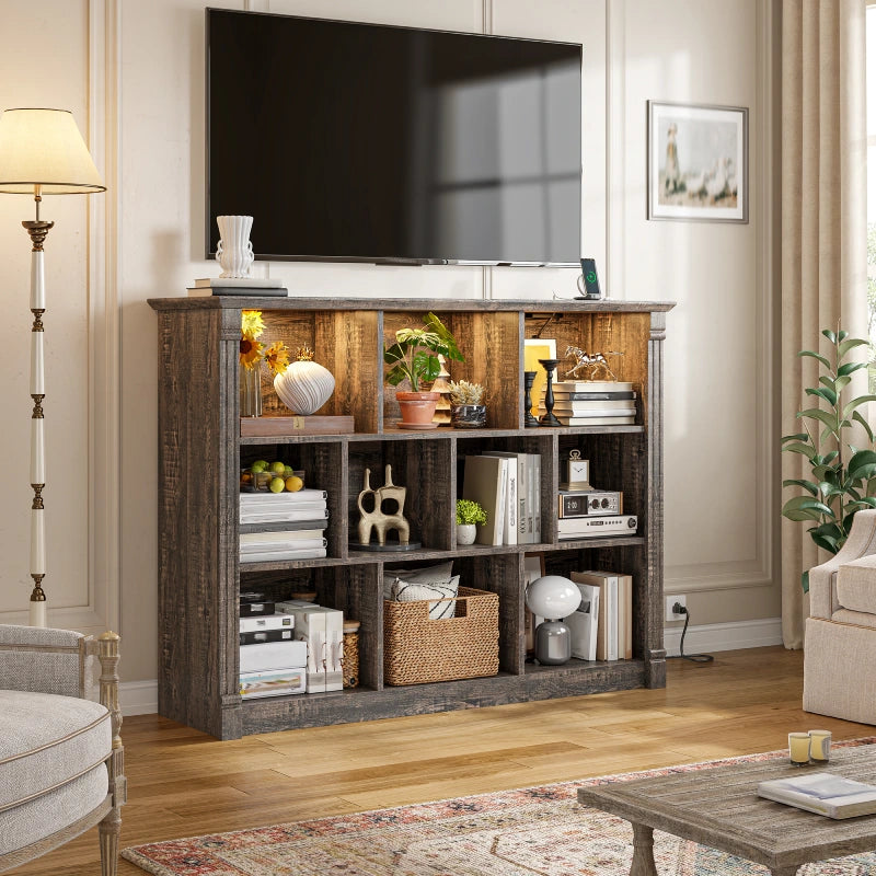 In the center of the living room stands a white storage cabinet, with a television hanging directly above it. The cabinet is uniformly white, with a smooth surface as reflective as a mirror, which reflects the soft sunlight streaming in from the window, casting faint shadows on the floor.
