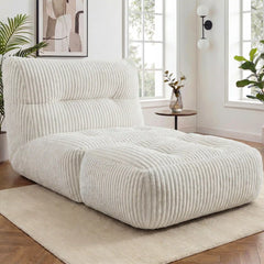 Snhomee 31.49" H Bean Bag Chairs with Foldable Ottoman,Bean Bag Chair  with Foldable Ottoman for Living Room, Bedroom or Balcony
