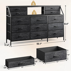 dressing table dimension diagram, detail display
