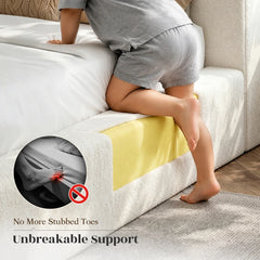 Snhomee Cloud Bed Frame with Storage Headboard & LED Lights,Easy Assembly,No Box Spring Needed