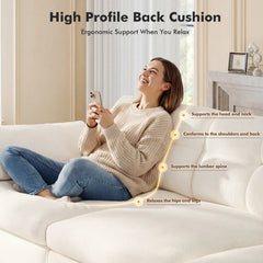 Snhomee Cloud Sectional Couch With Pillow, Comfy Modular Sectional Sofa For Living Room,No Assembly Required