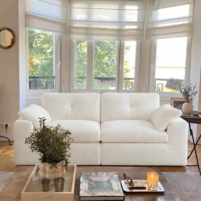 Snhomee Cloud Sectional Couch With Pillow, Comfy Modular Sectional Sofa For Living Room,No Assembly Required