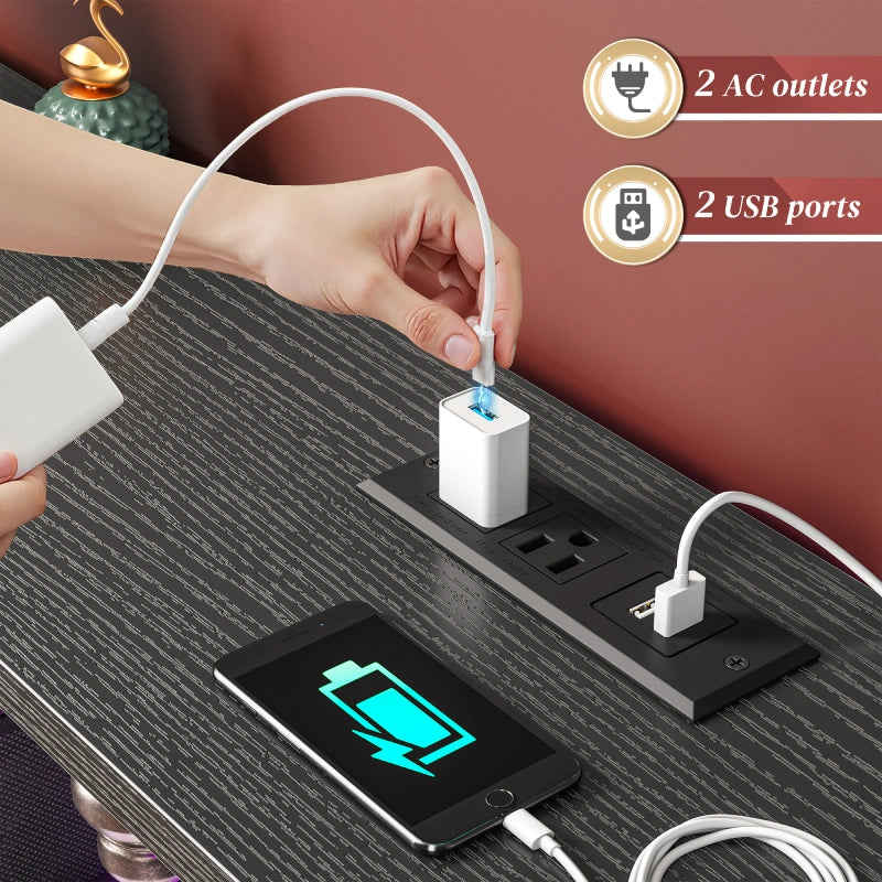 Detail display of a fabric-powered charging station