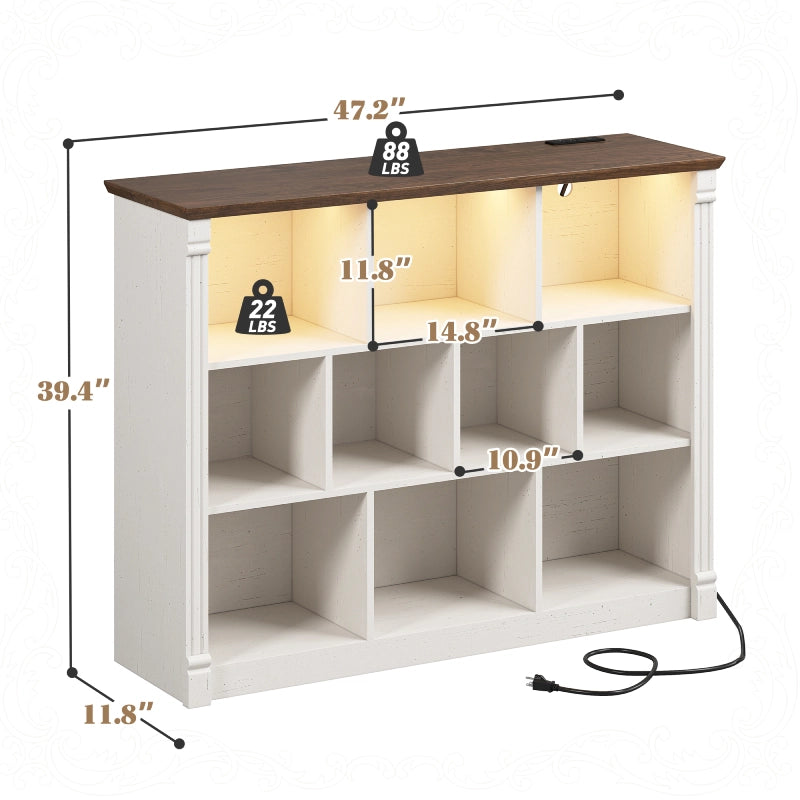 Details of the dimensions and load-bearing capacity display of the white storage cabinet: This white storage cabinet is carefully crafted from high-quality environmentally friendly panels. Its overall design is simple and elegant, making it suitable for various home styles.