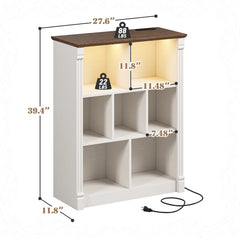 Details of the dimensions and load-bearing capacity display of the white storage cabinet: This white storage cabinet is carefully crafted from high-quality environmentally friendly panels. Its overall design is simple and elegant, making it suitable for various home styles.