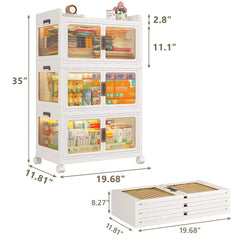 Stackable Storage Bins with Lids，Storage Bins With Wheels For Bedroom, Kitchen