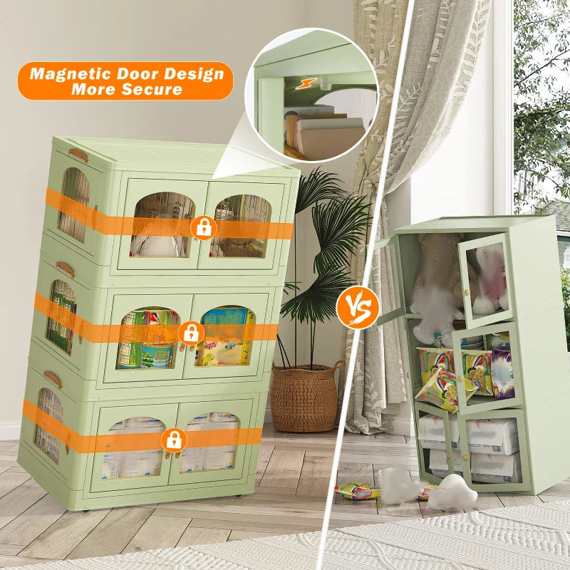Enhomee_32.4_GAL_Stackable_Plastic_Boxes_with_Lids_and_Wheels_3PC--Green
