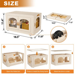 Snhomee Stackable Storage Bins with Lids and Wheels