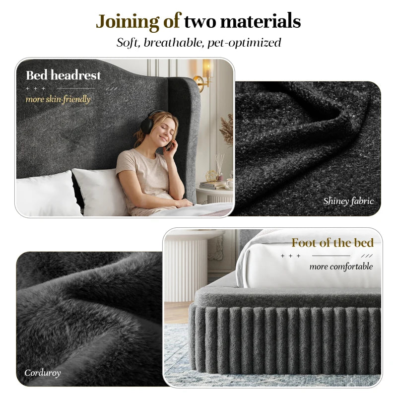 Featuring a 49 inch headboard bed design, the oversized headboard adds height and presence to your bedroom while enhancing everyday comfort.