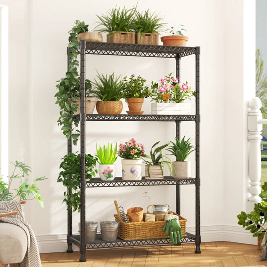 Snhomee Adjustable Metal Wire Shelving Unit, Multipurpose Storage Shelves for Kitchen Pantry Dorm Patio Backyard Indoor & Outdoor 800