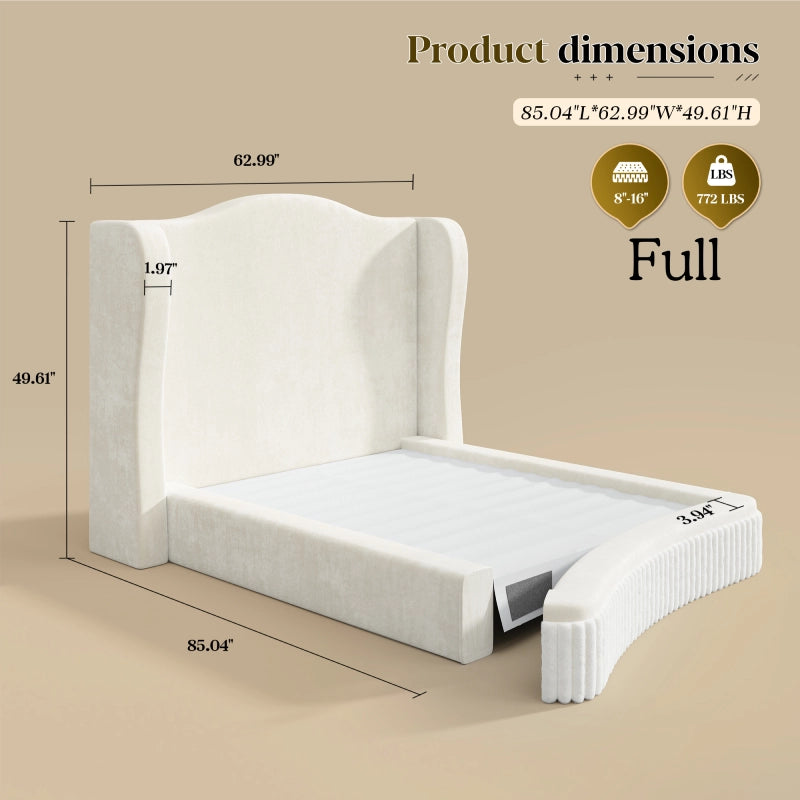With support up to 772 lbs, this heavy duty bed frame provides a strong foundation for everyday sleeping and relaxing.