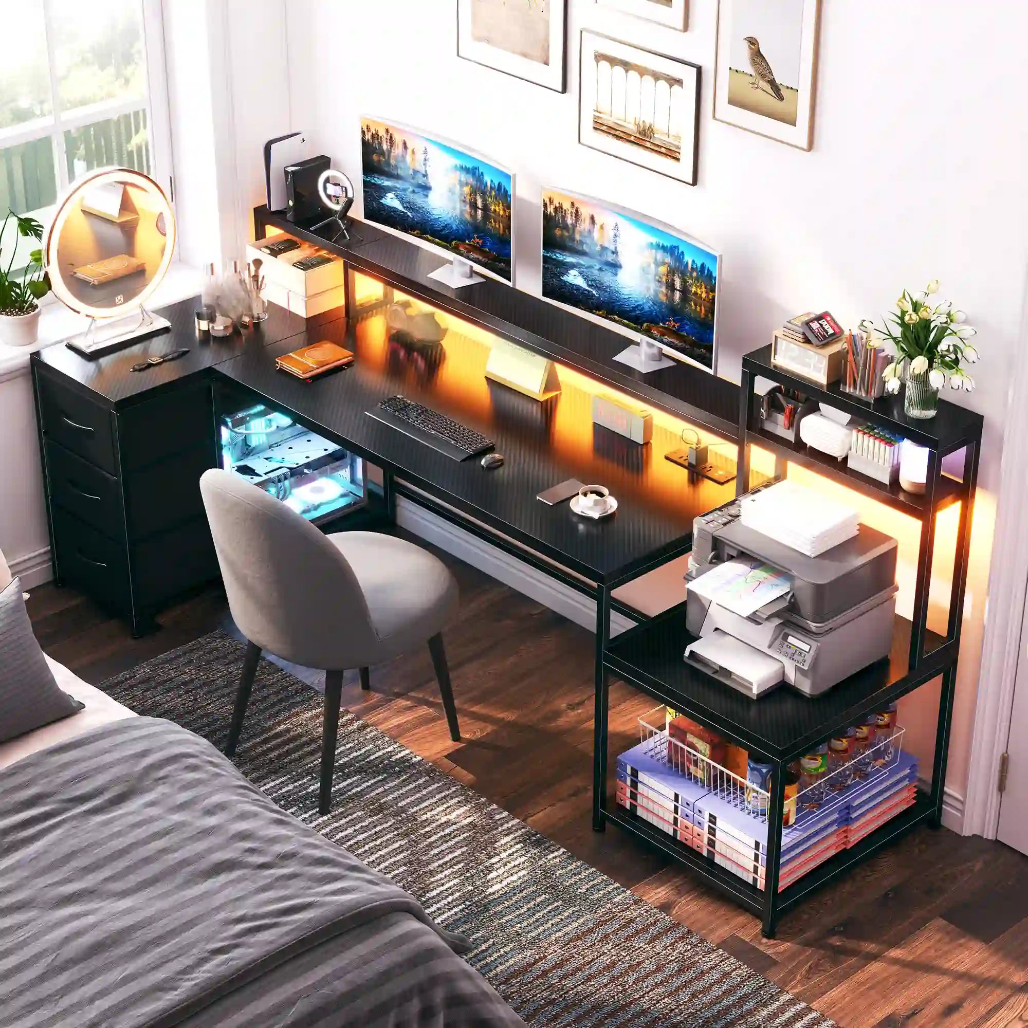 GamingDeskwithPowerOutlet-Black-7