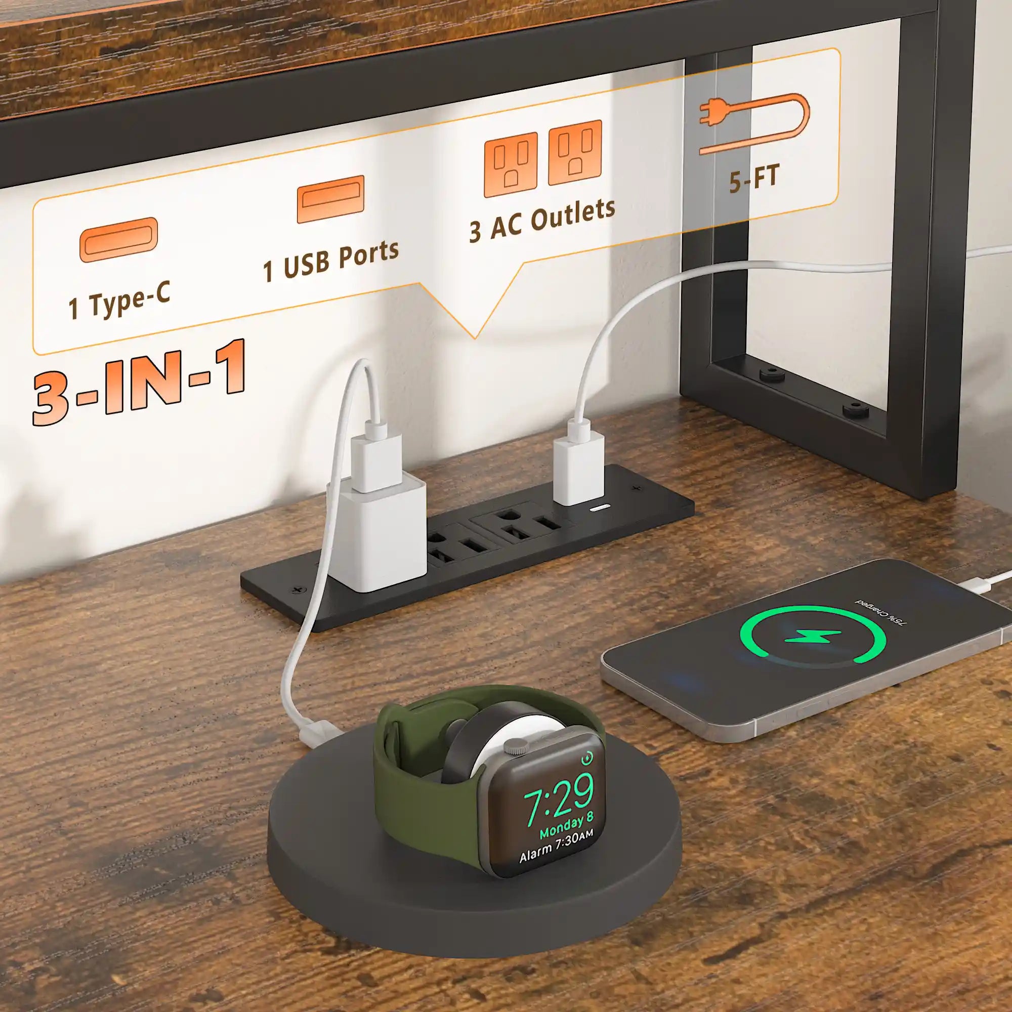 GamingDeskwithPowerOutlet-RusticBrown-6