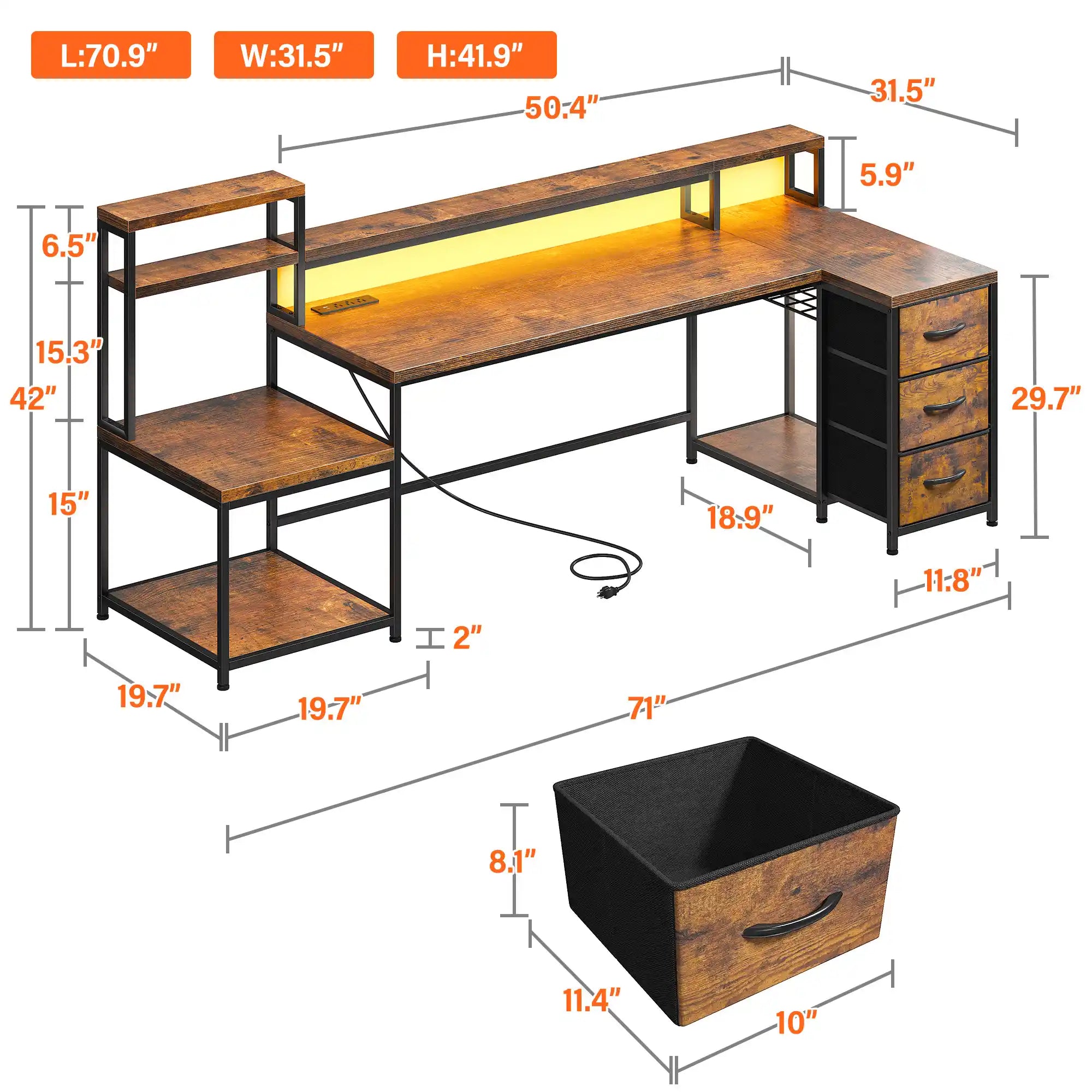 GamingDeskwithPowerOutlet-RusticBrown-size