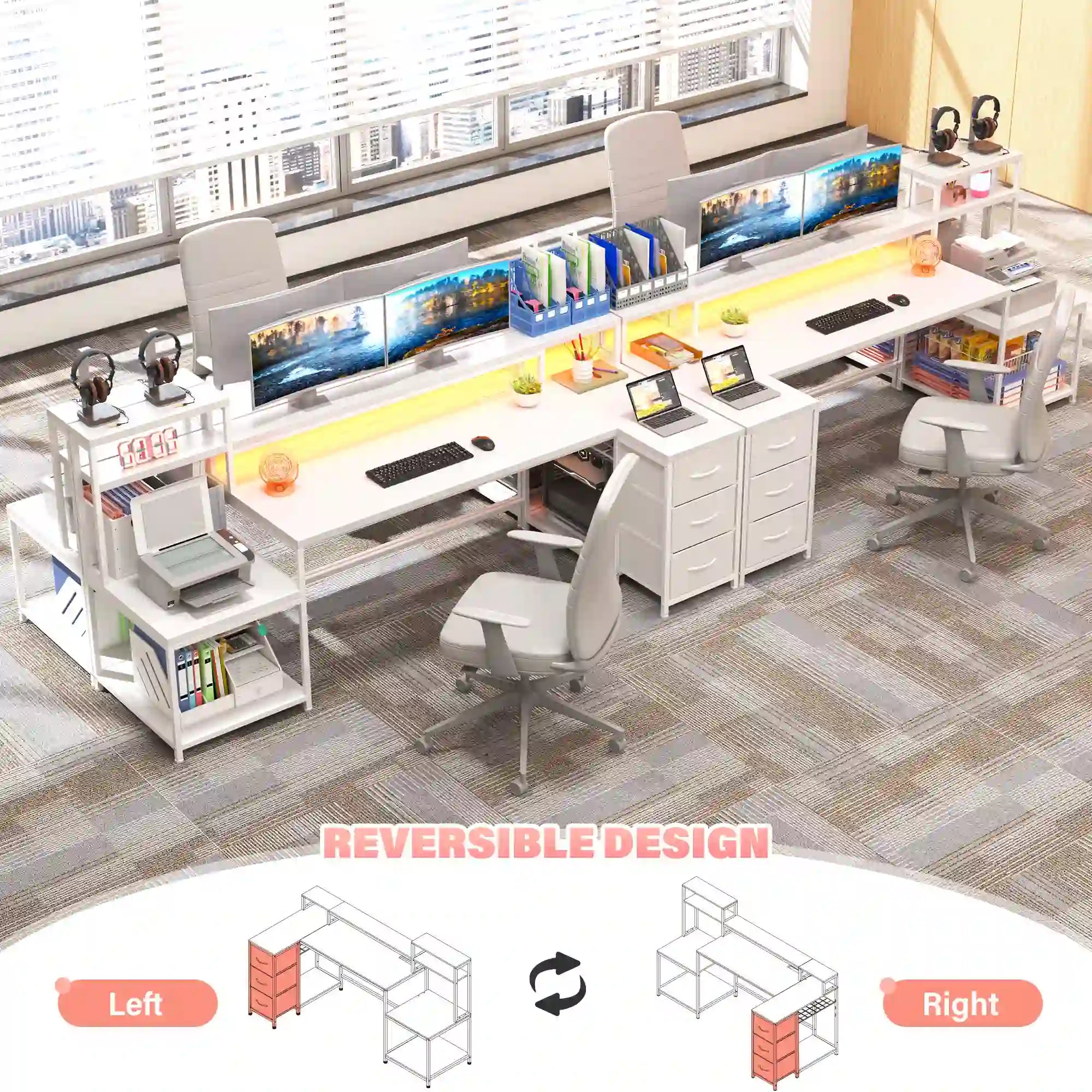 GamingDeskwithPowerOutlet-White-9