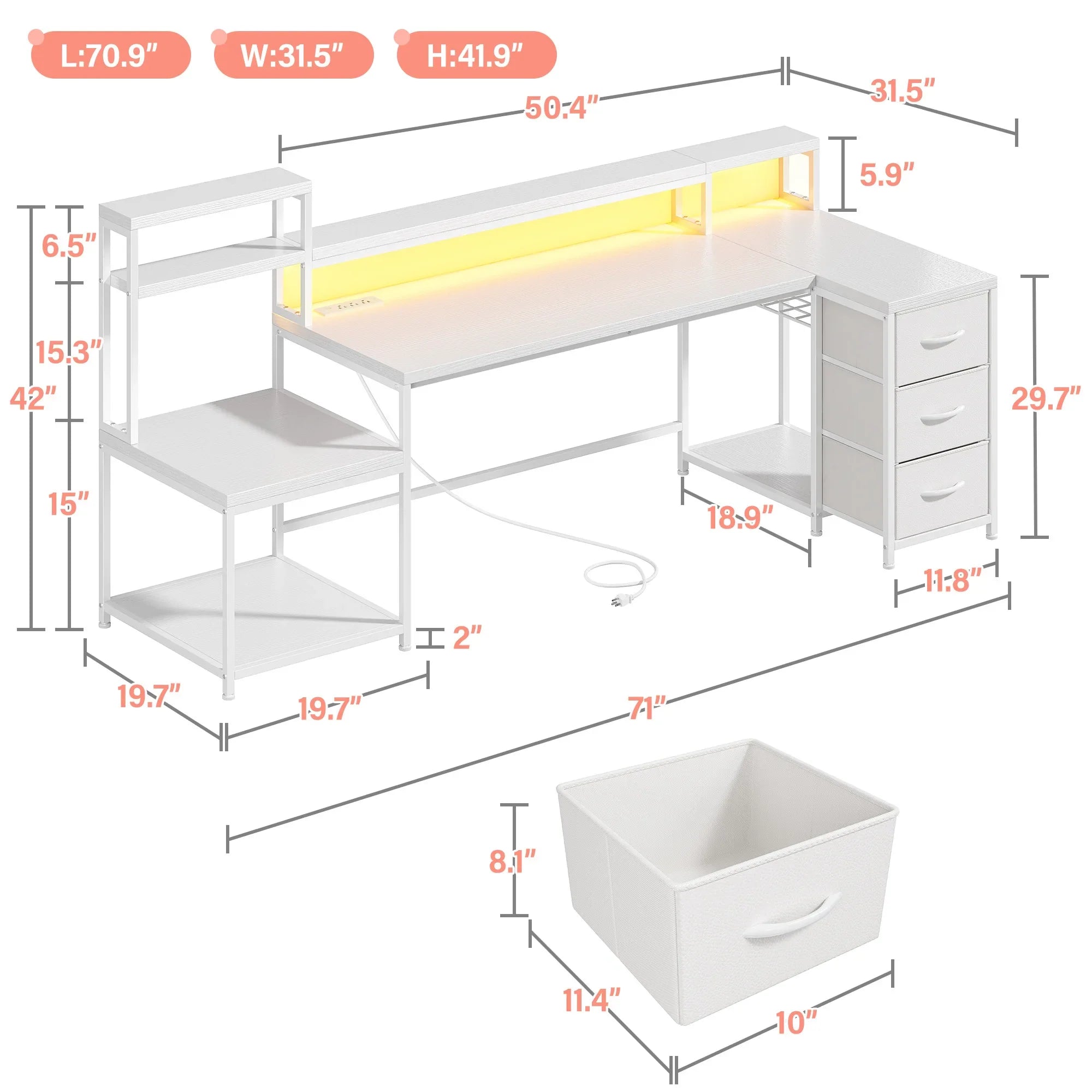 GamingDeskwithPowerOutlet-White-size