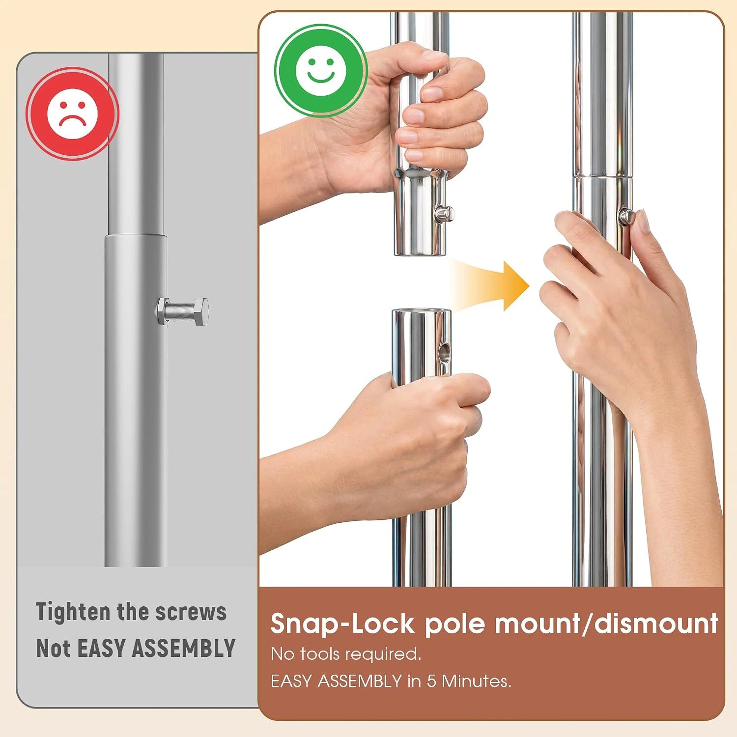 Easy assembly commercial garment rack 