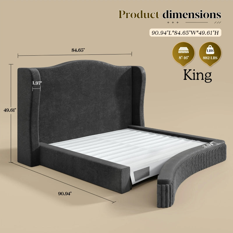 Built with a supportive platform foundation, the King Size Platform Bed creates a stable and comfortable setup for everyday sleep.