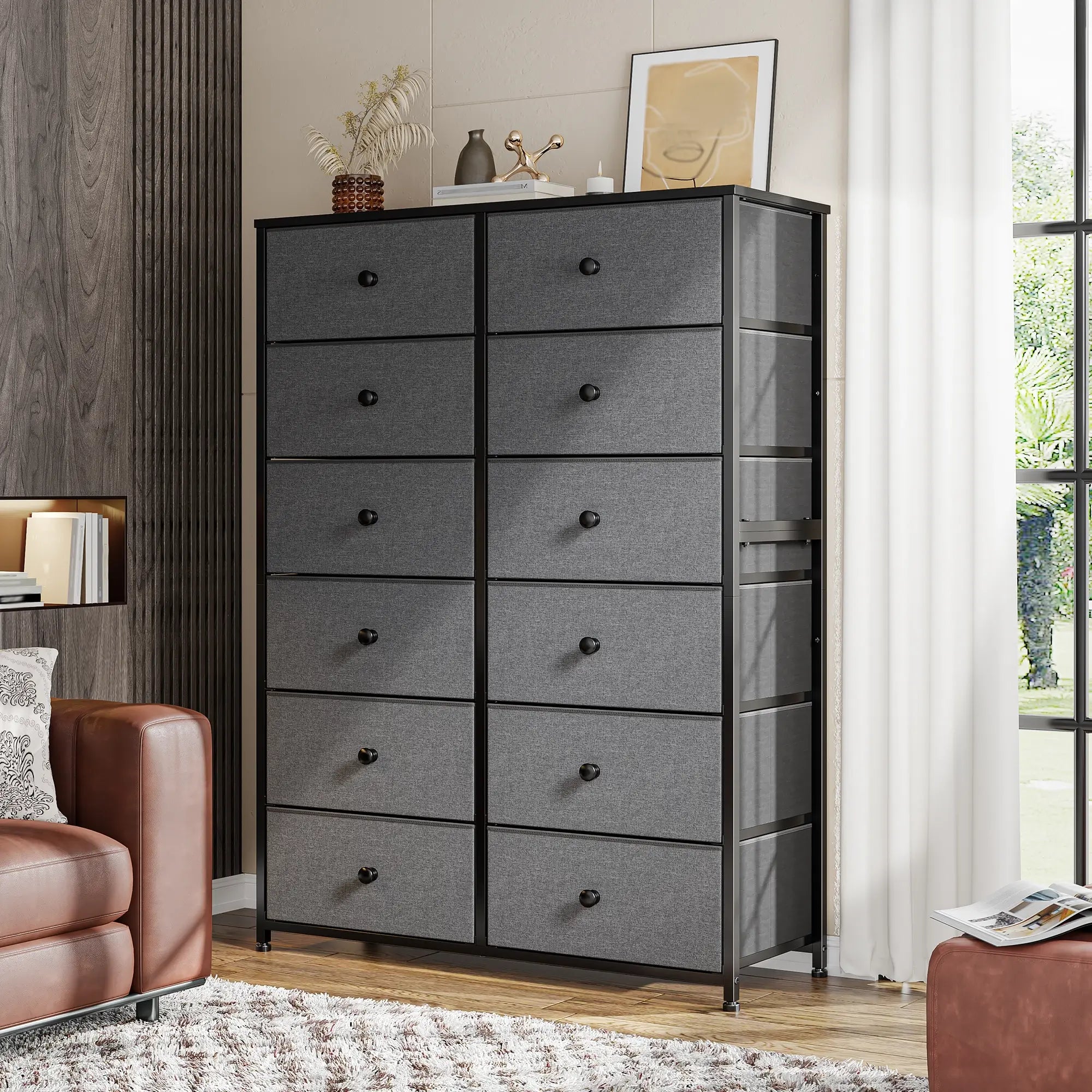 Snhomee Dresser with Storage Organizer Chest , 12 Drawer Dresser with