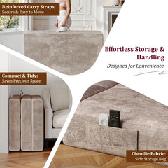 Snhomee Foldable Mattress, Trifold Mattress for Sofa Bed  & Guest Bed , Versatile Folding Solution with Handle, Portable Floor Mat for Living Room, Yoga, Camping