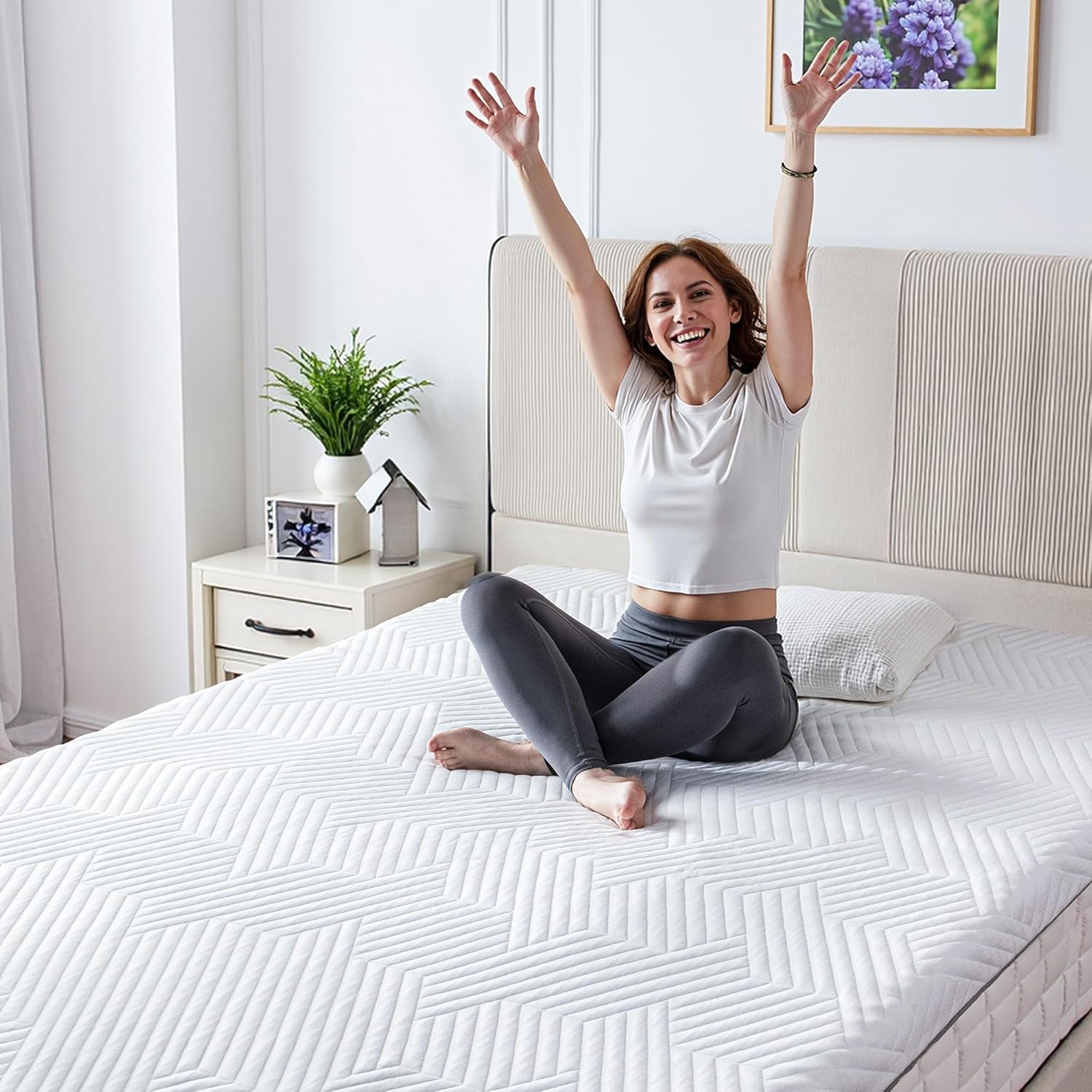 Snhomee 4"/3" Cooling Gel Memory Foam Mattress Topper – Pressure Relief for College Dorm & Home Use, CertiPUR-US & OEKO-TEX Certified