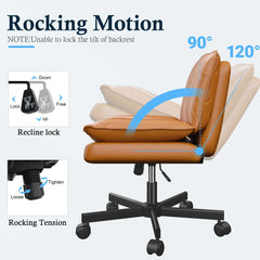 Ergonomic Computer Chair with Cross-Legged Comfort & 5-Leg Stability – Ideal for Home Office, Study & Relaxation