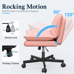 Ergonomic Computer Chair with Cross-Legged Comfort & 5-Leg Stability – Ideal for Home Office, Study & Relaxation