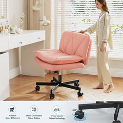 Ergonomic Computer Chair with Cross-Legged Comfort & 5-Leg Stability – Ideal for Home Office, Study & Relaxation