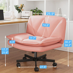 Ergonomic Computer Chair with Cross-Legged Comfort & 5-Leg Stability – Ideal for Home Office, Study & Relaxation