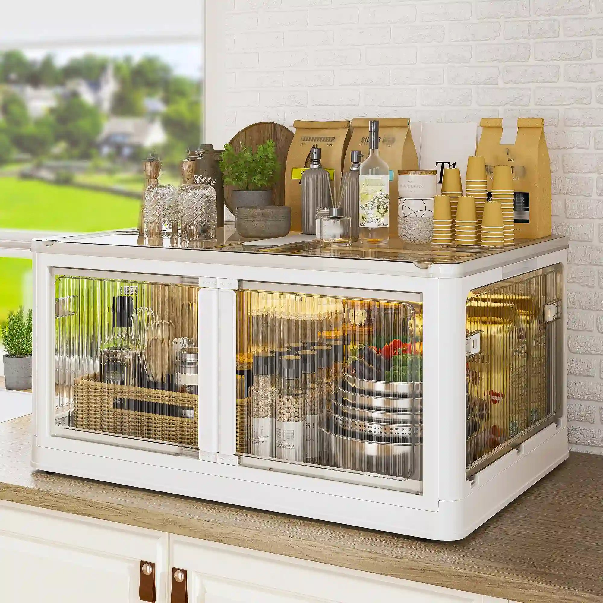 Stackable Storage Bins,Storage Bins With Lids For Bedroom Office Kitchen