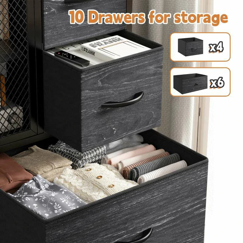 mesh dresser Snhomee Tall Dresser with Storage Dresser for Bedroom, Fabric Chests of Drawers with Metal Screen Door,Modern Storage Cabinet for Living Room 48"H X mesh dresser Snhomee Tall Dresser with Storage Dresser for Bedroom, Fabric Chests of Drawers with Metal Screen Door,Modern Storage Cabinet for Living Room 48"H X