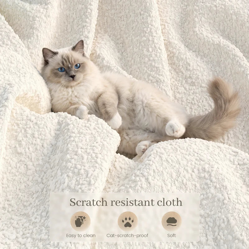 The scratch-resistant upholstery is designed to help withstand everyday contact with pets while maintaining a soft texture.