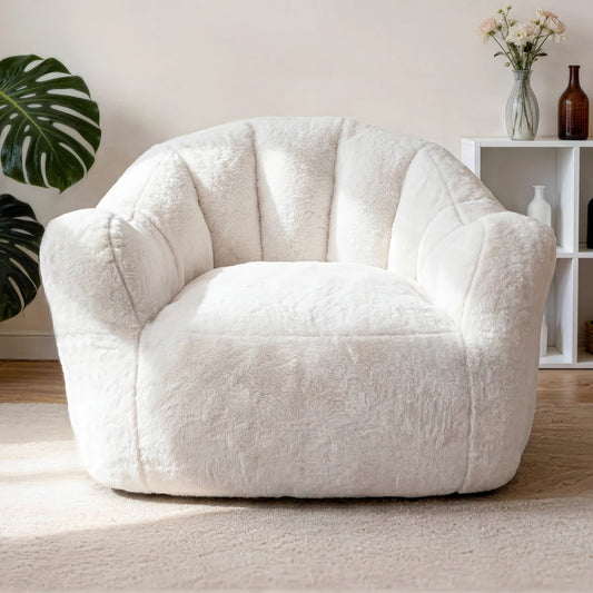 Snhomee  45.7"W Giant Bean Bag Chair for All Ages, with Storage Pocket and Non-Slip Base, Use for Living Room, Bedroom & Game Room 1200