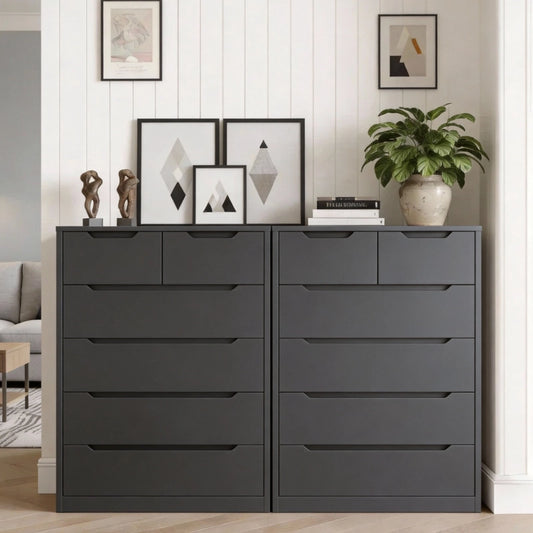 Snhomee Chest of Drawers for Bedroom, 6 Drawers Modern Storage Cabinet for Living Room 800