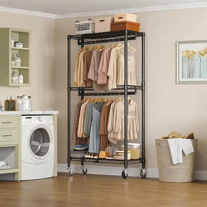 portable dresser closet Portable Baby Wardrobe Closet Storage Organizer for Clothes,Clothes Dresser,12 Magnetic Doors-12 Cubes & 2 Hanging Rod - Bed Bath & Beyond
