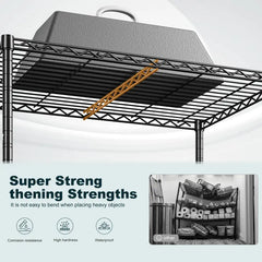 Snhomee 35.4"W Wire Storage Shelves,Height Adjustable Metal Shelving ,Heavy-Duty Storage Shelves,Suitable for Laundry Bathroom Kitchen