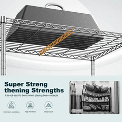 Snhomee 35.4"W Wire Storage Shelves,Height Adjustable Metal Shelving ,Heavy-Duty Storage Shelves,Suitable for Laundry Bathroom Kitchen