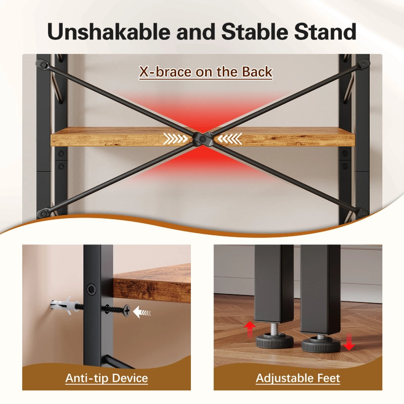 X-brace reinforcement on the back for enhanced structural integrity