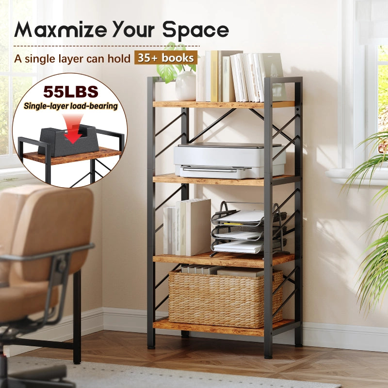 bookshelf with each tier supporting 73 lbs