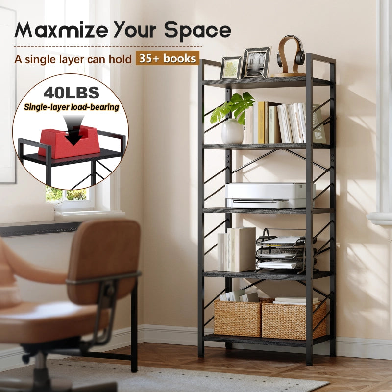 bookshelf with each tier supporting 73 lbs