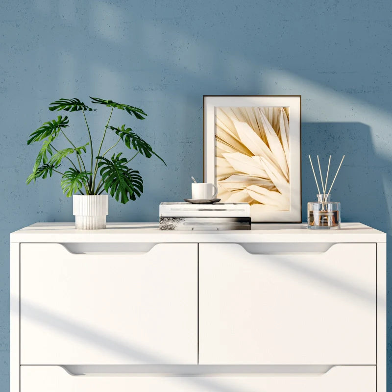 Living Roon Drawer Snhomee Chest of Drawers for Bedroom, 6 Drawers Modern Storage Cabinet ...