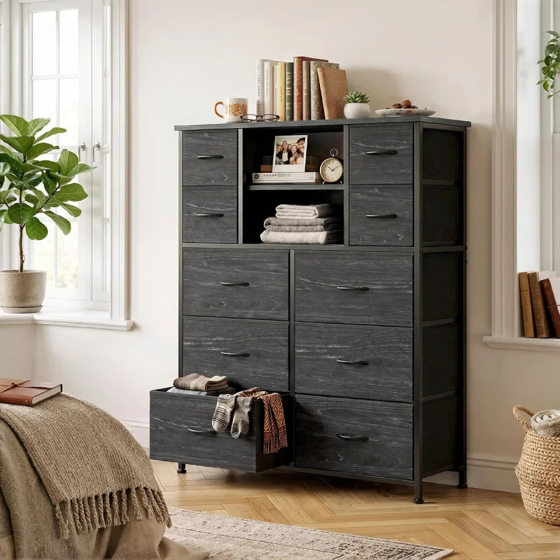 grey tall dresser Snhomee 10-Drawer with Mesh Door Warranting premium quality Color:Plum Passion buy dressing table online Christmas Eve Outfits Women