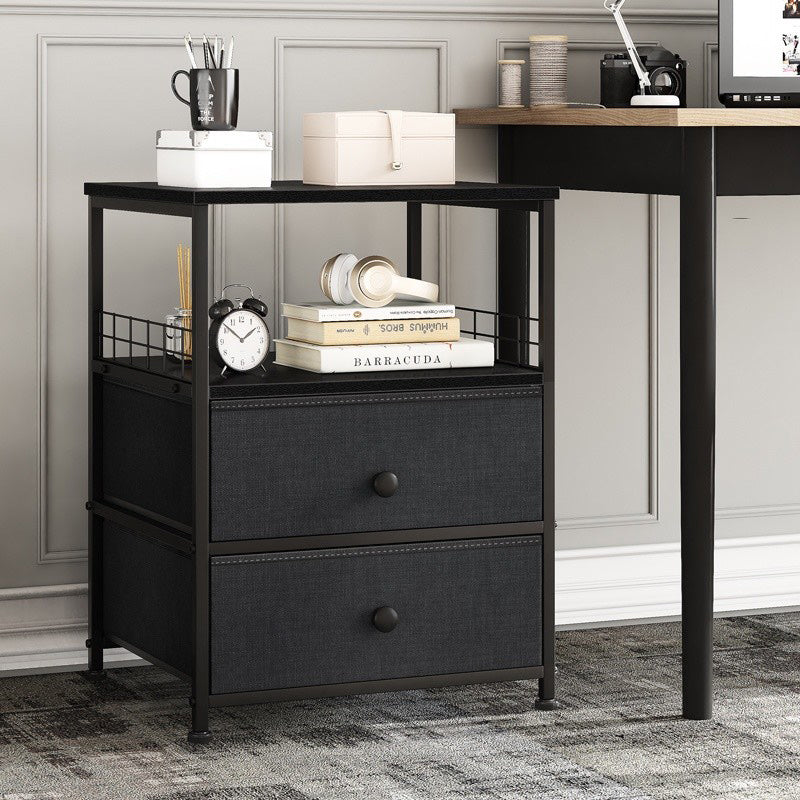 24 Inch Nightstand Set of 2 - Bedside Tables with Drawers, Modern Bedroom Furniture for Small Spaces, Space-Saving Design-Furniture > Nightstand-2-Rustic Brown-snhomee