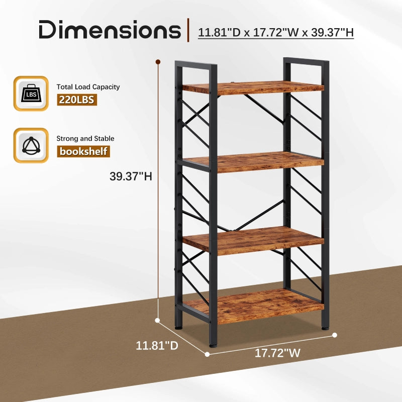 Bookshelf dimensions and load-bearing details